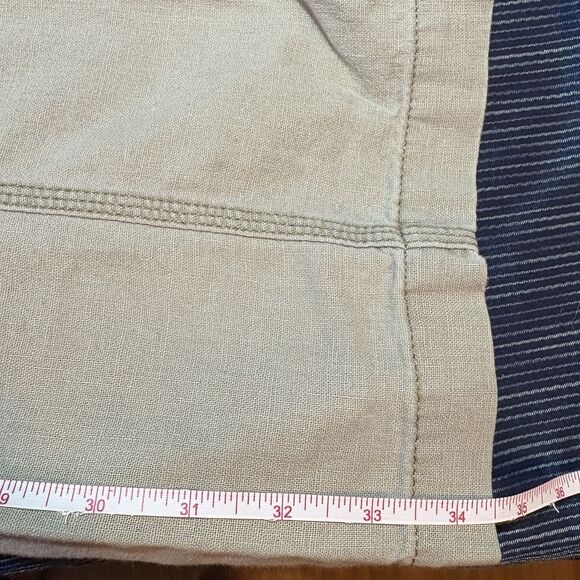 Eddie Bauer Linen Pants Womens 14T Drawstring Cargo Boho Travel Coastal Hike - Picture 9 of 12